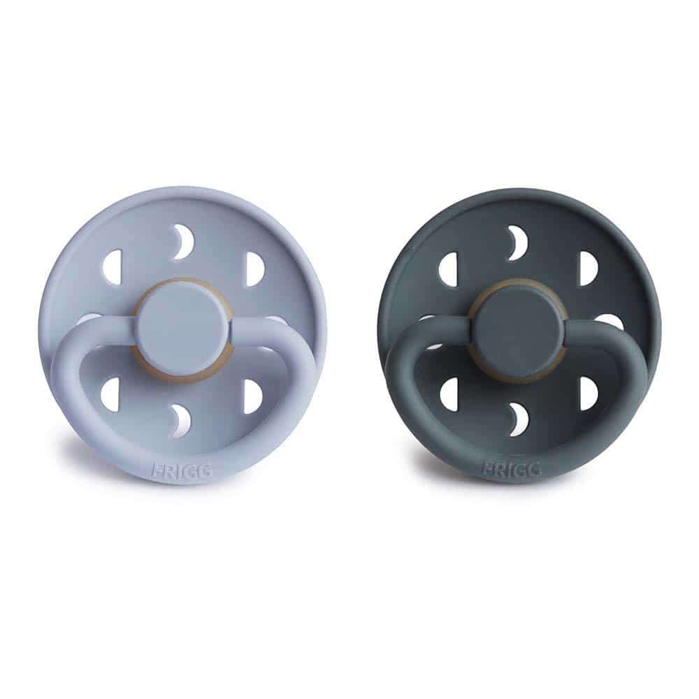 FRIGG Kirsch-Schnuller aus 100% Natur, Blue/Slate