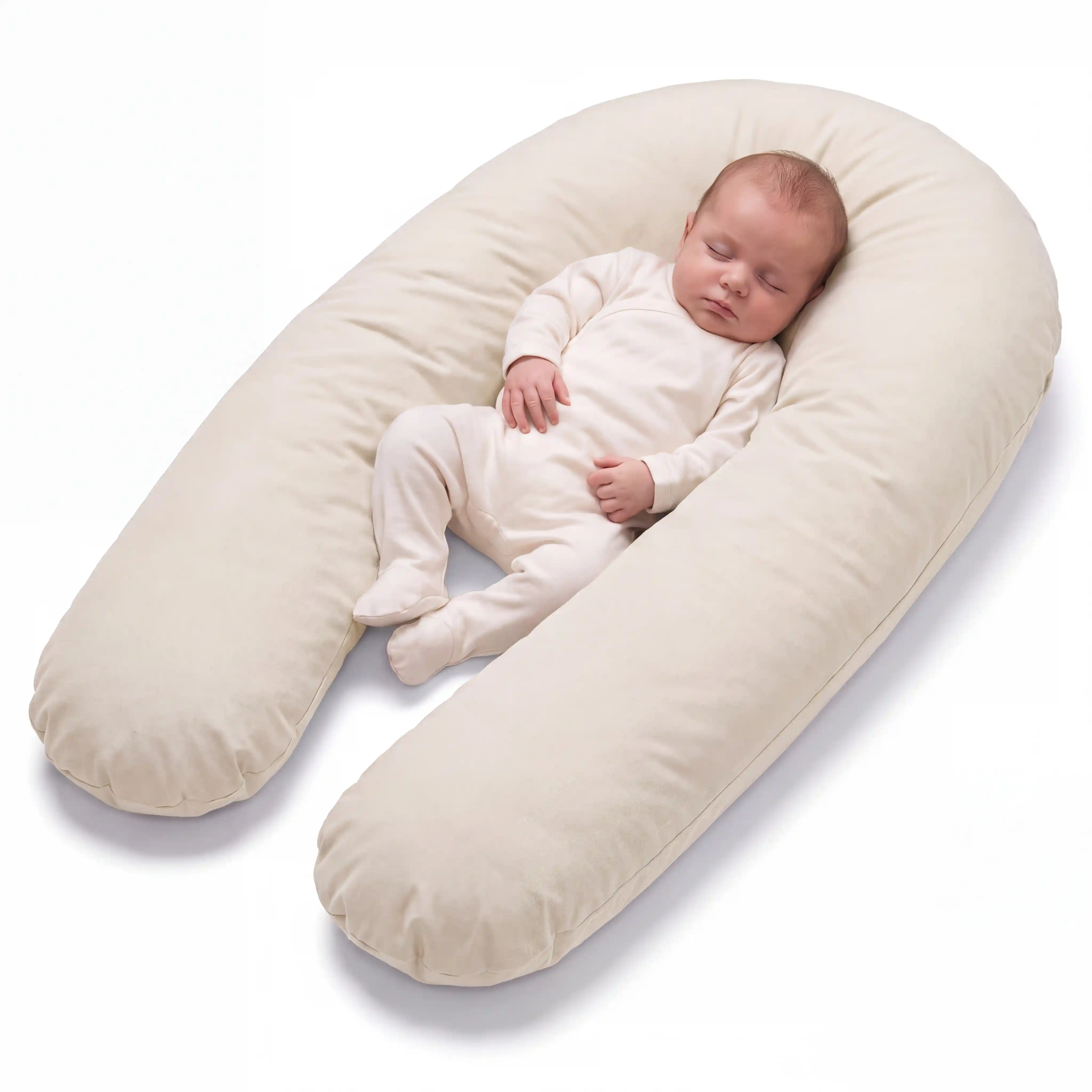 manduca CoPillow Stillkissen Soft Ivory in U-Form