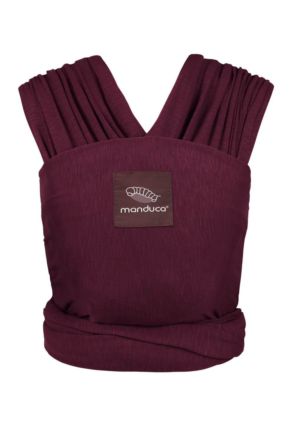 manduca Sling Babytragetuch Berry, Produktansicht vorne mit breiten Trägerbahnen
