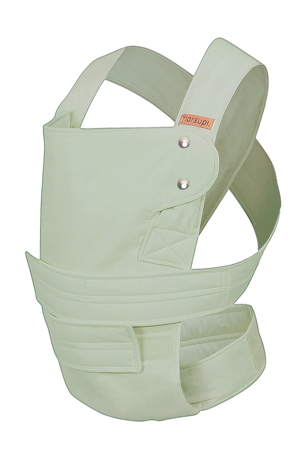 Marsupi Breeze Babytrage in Pistachio – 3/4-Ansicht freigestellt